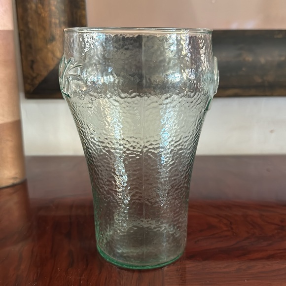 Coca Cola *Vintage* 7" Over-Sized Large Embossed Ripple Drinking Glass - Picture 5 of 7